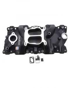 Edelbrock Intake Manifold Performer Dual Plane Aluminium Black Square/Sp…