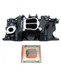 Edelbrock Intake Manifold Performer Dual Plane Aluminium Black 4-barrel …