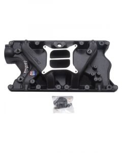 Edelbrock Intake Manifold Performer Dual Plane Aluminium Black Powdercoa…