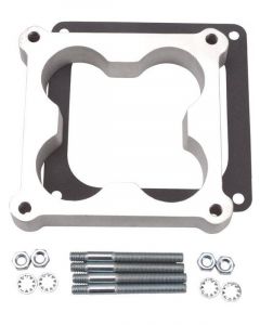 Edelbrock Carburettor Spacer Aluminium 1" Thick Open Centre Cloverleaf …