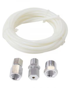 Aeroflow Complete 1/8" Nylon Tubing Kit Clear with Silver Fitting