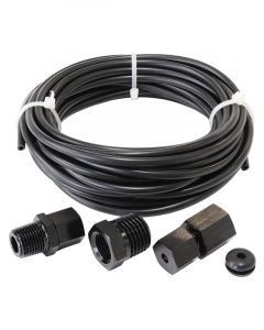Aeroflow Complete 1/8" Nylon Tubing Kit Black  with Black Fitting