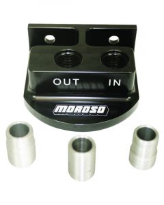 Moroso Oil Filter Mount Billet Aluminium Black Anodized Single Filter -1…