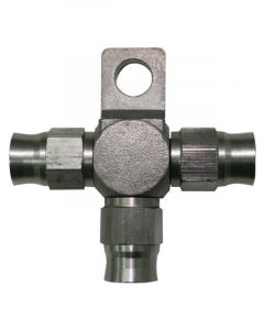Aeroflow S/Steel Tee Block With Mount Tab -3AN -3AN Ends All Sides