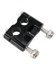 Aeroflow Aluminium Clip Style Dual Cable Mount Full Clamp Black