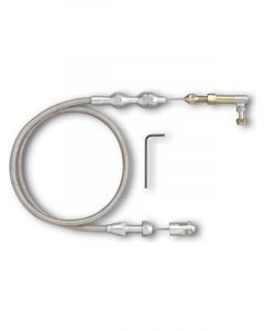 Proflow Throttle Cable Braided Stainless Steel 24 in. Long Universa