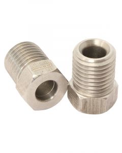 Aeroflow S/Steel Inverted Flare Tube Nut 3/8"-24 to 3/16" Hard Line