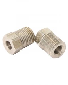 Aeroflow S/Steel Inverted Flare Tube Nut 7/16"-24 to 3/16" Hard Line