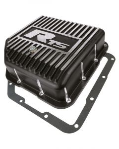 RTS Transmission Pan Deep Aluminium Finned Black Powdercoat GM TH250 TH3