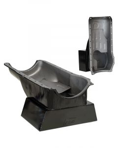 RTS Oil Pan High Voume Steel Black 6.5 lt Capacity SB Chevrolet Early Hol