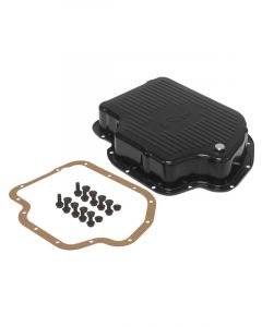 RTS Transmission Pan Deep Steel Finned Black powdercoat Finned GM TH400