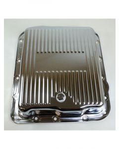 RTS Transmission Pan Stock Steel Finned Chrome GM 700R4 4L60 4L60E