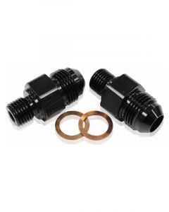 Aeroflow Transmission Cooler Fitting 1/4" NPSM Straight Thread to -8 AF375-08BLK