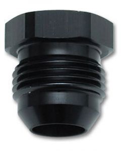 Vibrant Performance AN Flare Hex Head Plugs; Size: -3AN Black Anodized