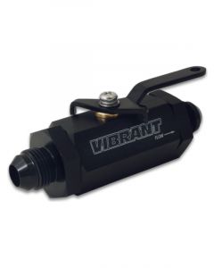 Vibrant Performance Shut Off Valve, Size: -6 AN Black Anodized