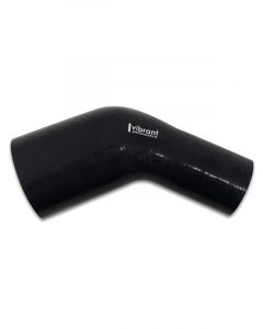 Vibrant Performance 45 Transition Elbow, Hose ID - 2.50" x 2.00" Black