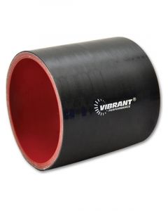 Vibrant Performance Straight Hose Coupler, 1.125" ID x 3.00" Long - Gloss Black