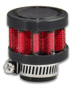 Vibrant Performance Crankcase Breather Filter, 5/8" Inlet ID Round Rubber Black