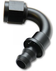 Vibrant Performance Push-On 120 Hose End Elbow Fitting; Size: -12AN Black