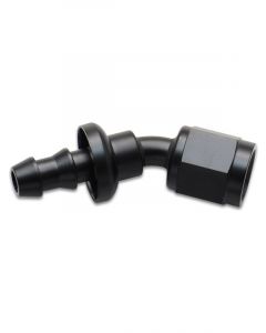 Vibrant Performance Push-On 30 Hose End Elbow Fitting; Size: -8AN Black