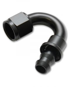 Vibrant Performance Push-On 150 Hose End Elbow Fitting; Size: -8AN Black