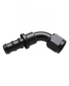 Vibrant Performance Push-On 60 Hose End Elbow Fitting; Size: -6AN Black