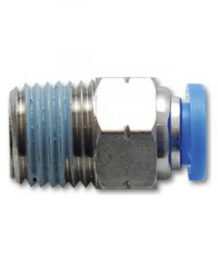 Vibrant Performance Male Straight Fitting, for 1/4" OD Tubing (1/16" NPT Thread)