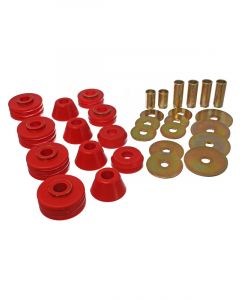 Energy Suspension Body Mount Set For 73-80 GM 1/2 Ton C-10/C1500 Pick Up 2WD Red