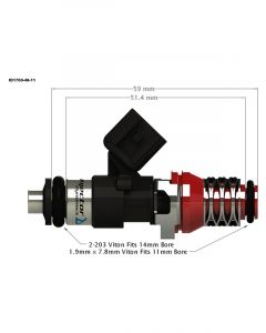 Injector Dynamics 1700cc Injector 48mm Length For Mach Top
