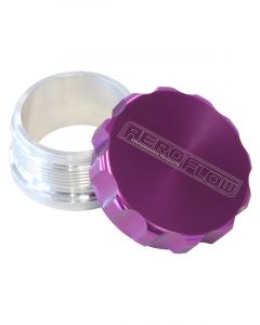 Aeroflow 1 Inch Billet Aluminium Weld-On Filler With Purple Cap