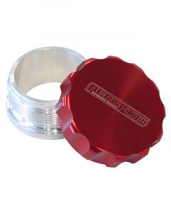 Aeroflow 1 Inch Billet Aluminium Weld-On Filler With Red Cap