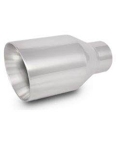 Vibrant Performance 4.00" Outlet OD Round SS Tip Double Wall 3.00" Inlet ID