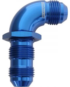 Aeroflow 90 Degree Full Flow AN Bulkhead -4AN Blue