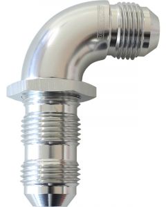 Aeroflow 90 Degree Full Flow AN Bulkhead -6AN Silver