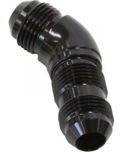 Aeroflow 45 Degree Full Flow AN Bulkhead -4AN Black