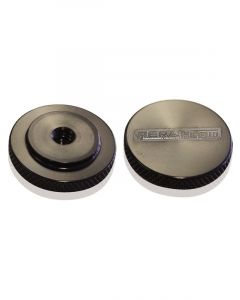 Aeroflow Black Billet Air Cleaner Nut Low Profile 1/4 Inch UNC