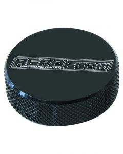Aeroflow Black Billet Air Cleaner Nut Tall Profile, 1/4 Inch UNC