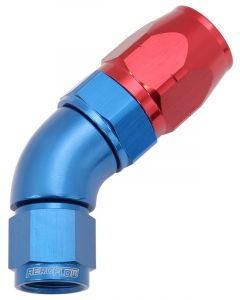 Aeroflow Cutter 45 Degree Stepped Hose End -6AN to -8 Blue/Red