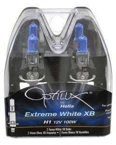 Hella Optilux H1 100W XB Extreme White Bulbs Pair