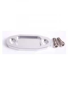 Aeroflow Billet Fuel Pump Block-Off Plate Silver For Ford 302-351C