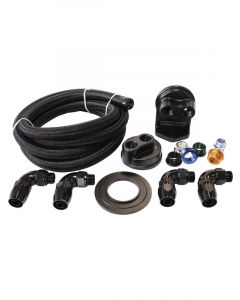 Aeroflow Single Billet Oil Filter Remote Mount Kit