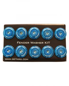 NRG Fender Washer Kit w/Color Matched M6 Bolt Rivets For Plastic Blue…