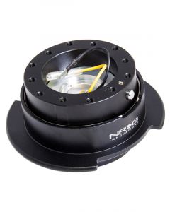 NRG Quick Release Kit Gen 2.5 Black / Black Ring w/Finger Grooves