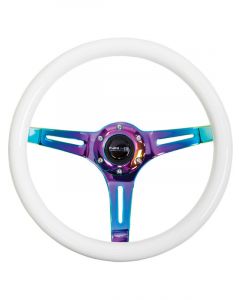 NRG Classic Wood Grain Steering Wheel 350mm Glow-N-The-Dark Green…
