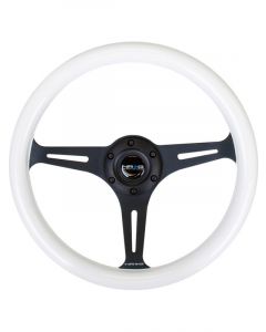 NRG Classic Wood Grain Steering Wheel 350mm Glow-N-The-Dark Green…