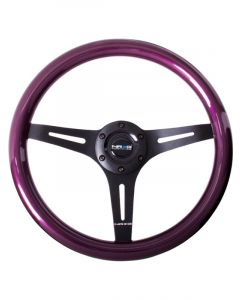 NRG Classic Wood Grain Steering Wheel 350mm Purple Pearl/Flake Pai…