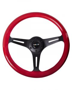 NRG Classic Wood Grain Steering Wheel 350mm Red Pearl/Flake Paint…