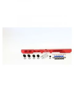 Aeroflow Billet EFI Fuel Rails Red For Toyota 2JZ (14mm Injectors)