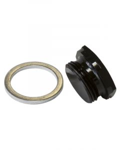 Aeroflow Holley Fuel Bowl Inlet Blank Plug Black 7/8 Inch -20