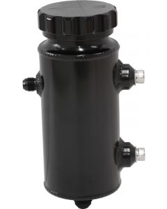 Aeroflow Power Steering Reservoir 650ml 8"x3" -8AN Feed -6AN Return AF77-1014BLK